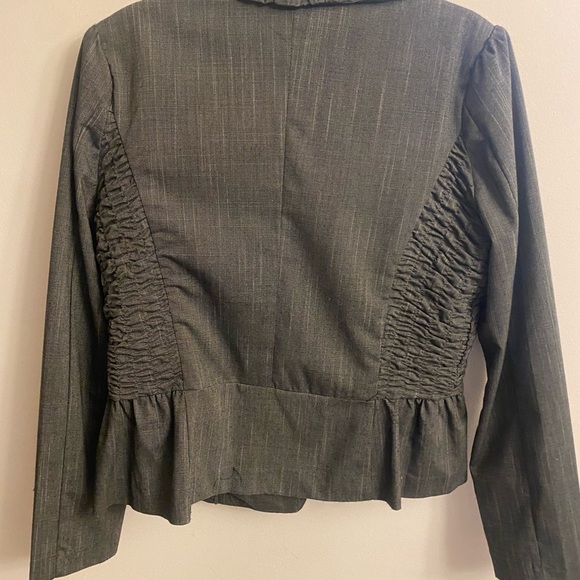 Ruffle Blazer Grey Sz 10 - Picture 2 of 7